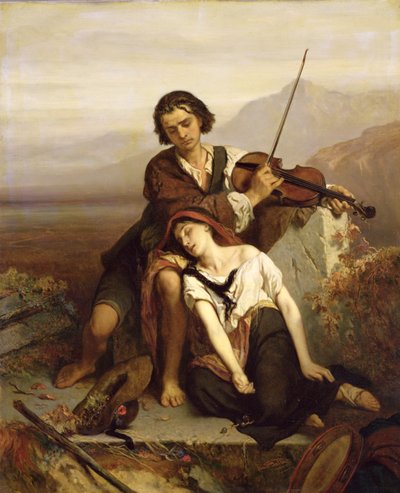 Trost in der Trauer, um 1852 von Louis Gallait